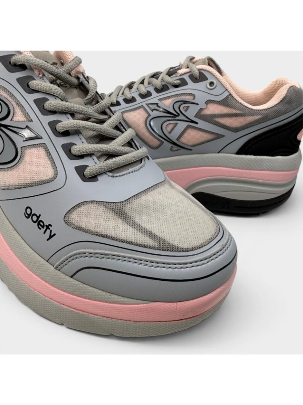 Gravity Defyer G-Defy ION Womens 9.5 Gray Pink Walking Shoes TB9022FGP Sneaker - Picture 15 of 16